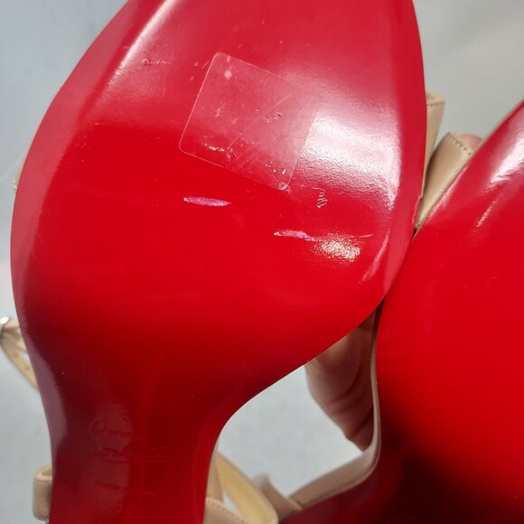 Christian Louboutin Loubigirl Nude Ankle Strap Heel Sandal - Picture 6 of 12
